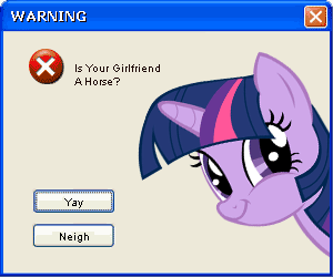 Is your girlfriend a Horse? Invasive popup